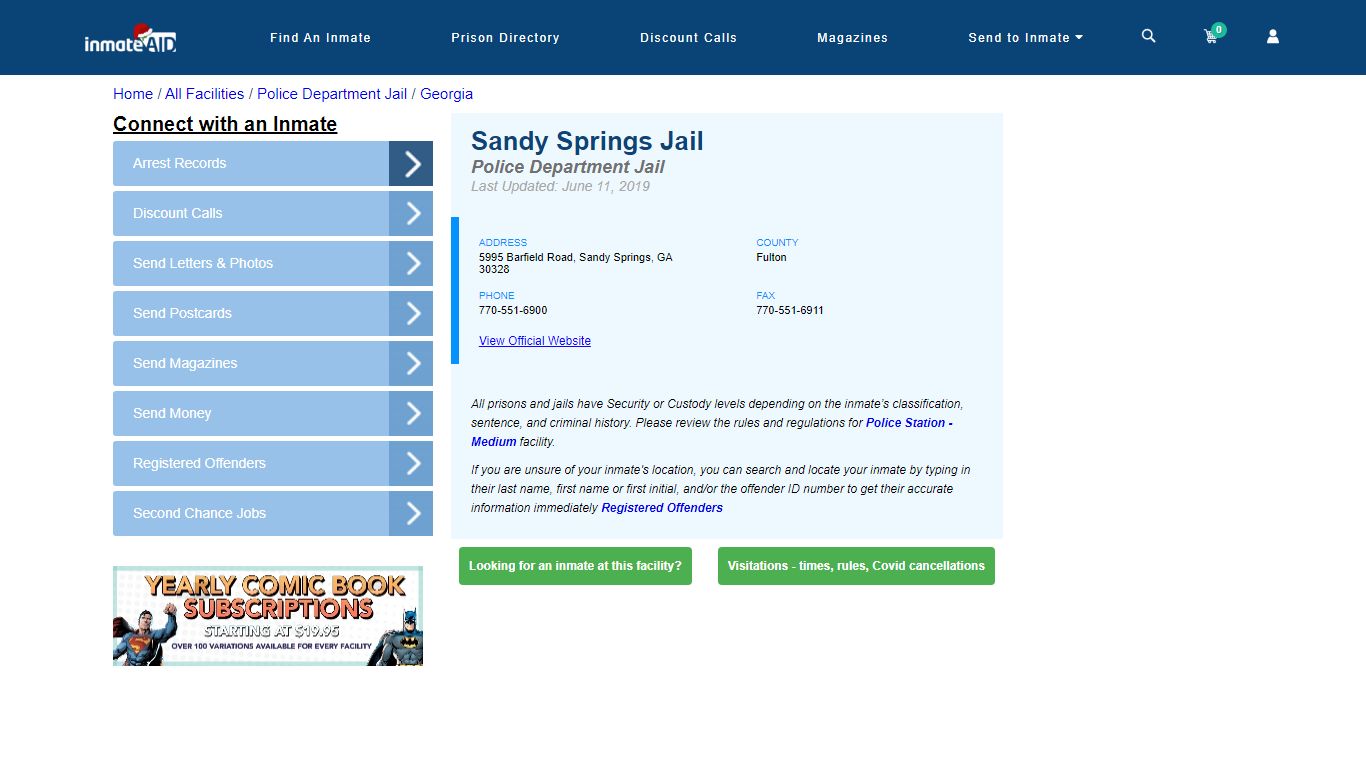 Sandy Springs Jail & Inmate Search - Sandy Springs, GA