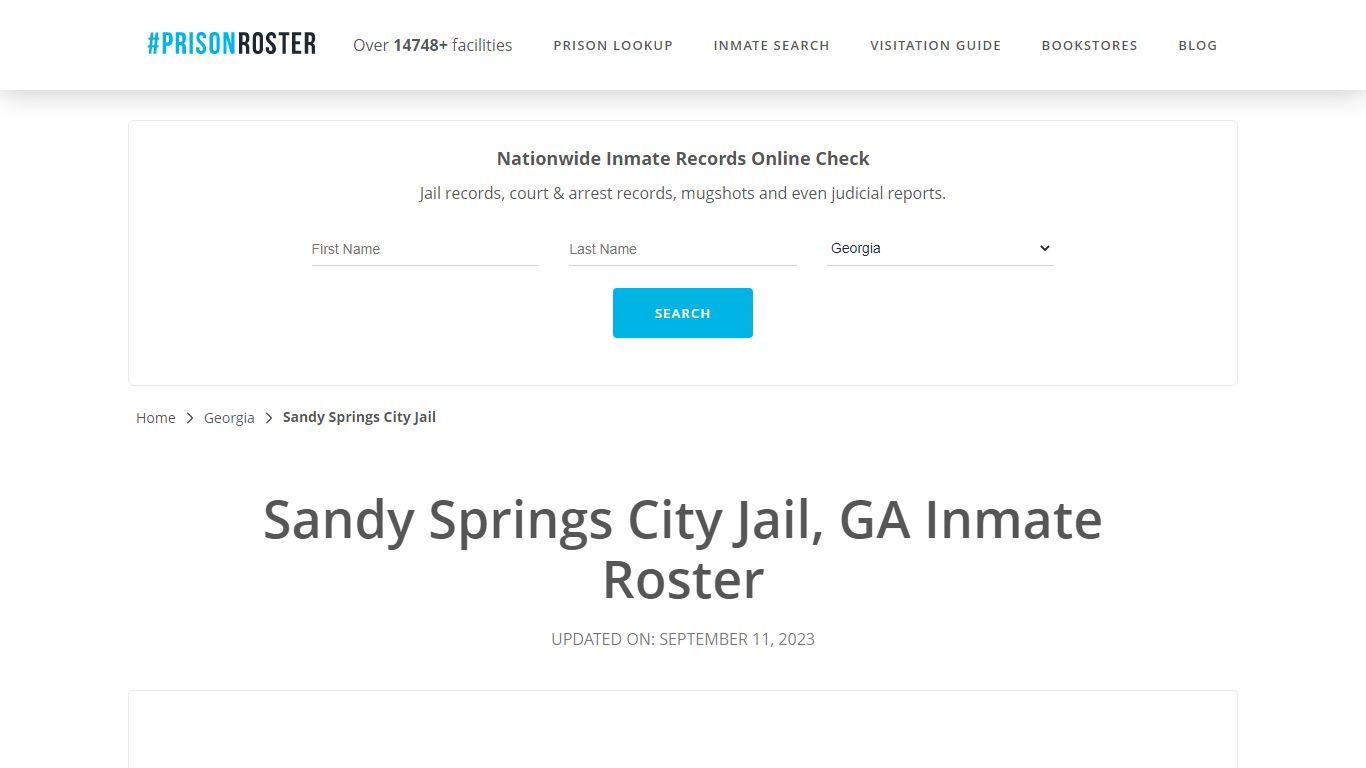 Sandy Springs City Jail, GA Inmate Roster - Prisonroster